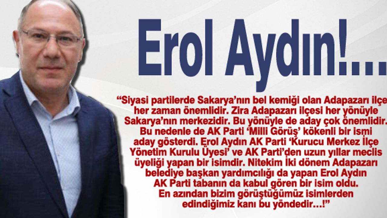 Erol Aydın!…