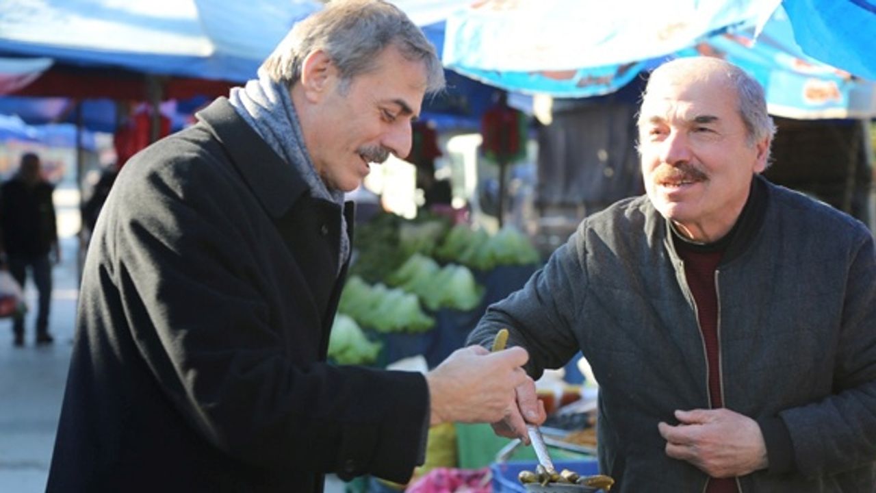 Alemdar ve Erken, pazar esnafını ziyaret etti