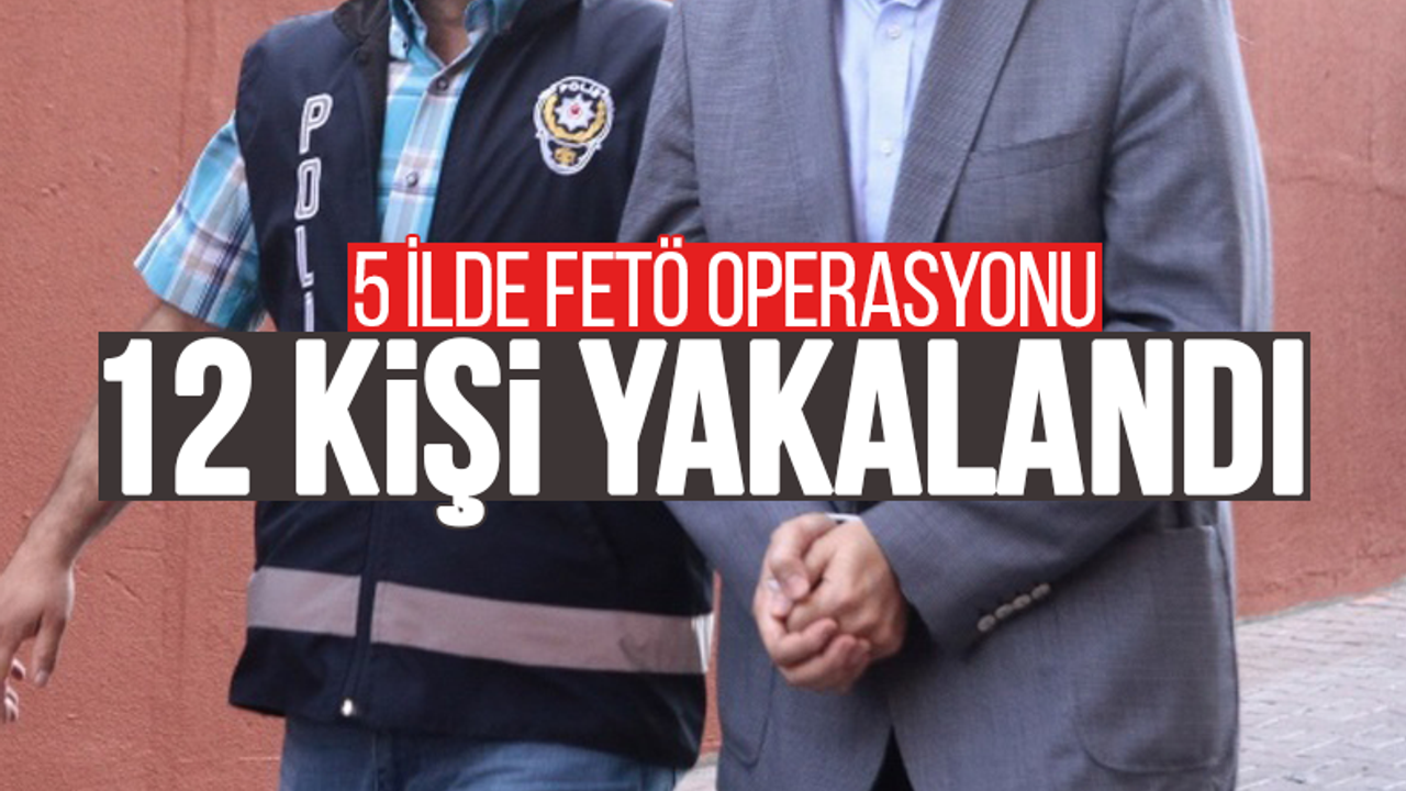 5 ilde FETÖ operasyonu: 12 kişi yakalandı