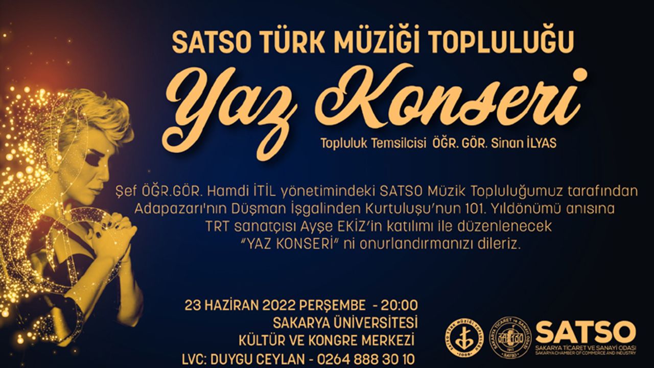 SATSO Türk Müziği Topluluğu’ndan yaz konseri
