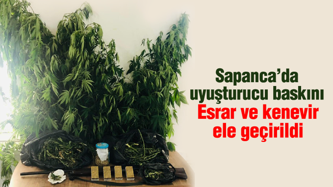 Sapanca'da uyuşturucu baskını!