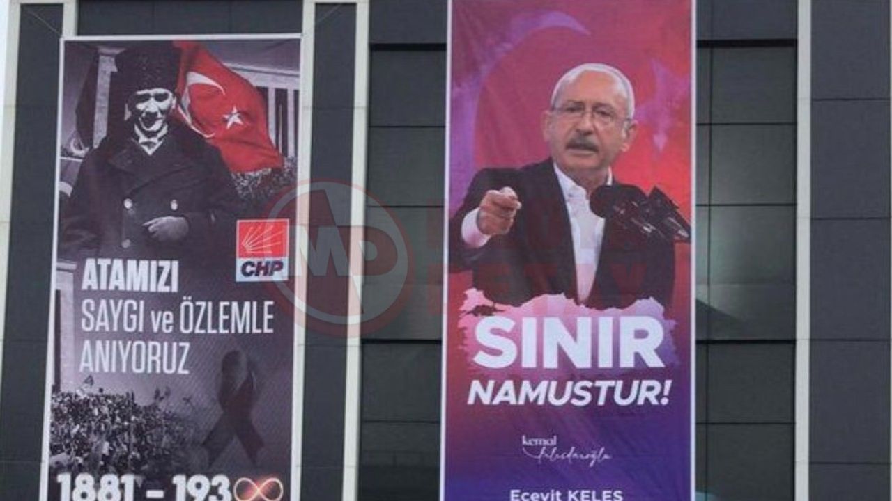 CHP Sakarya'da "sınır namustur" pankartı astı!