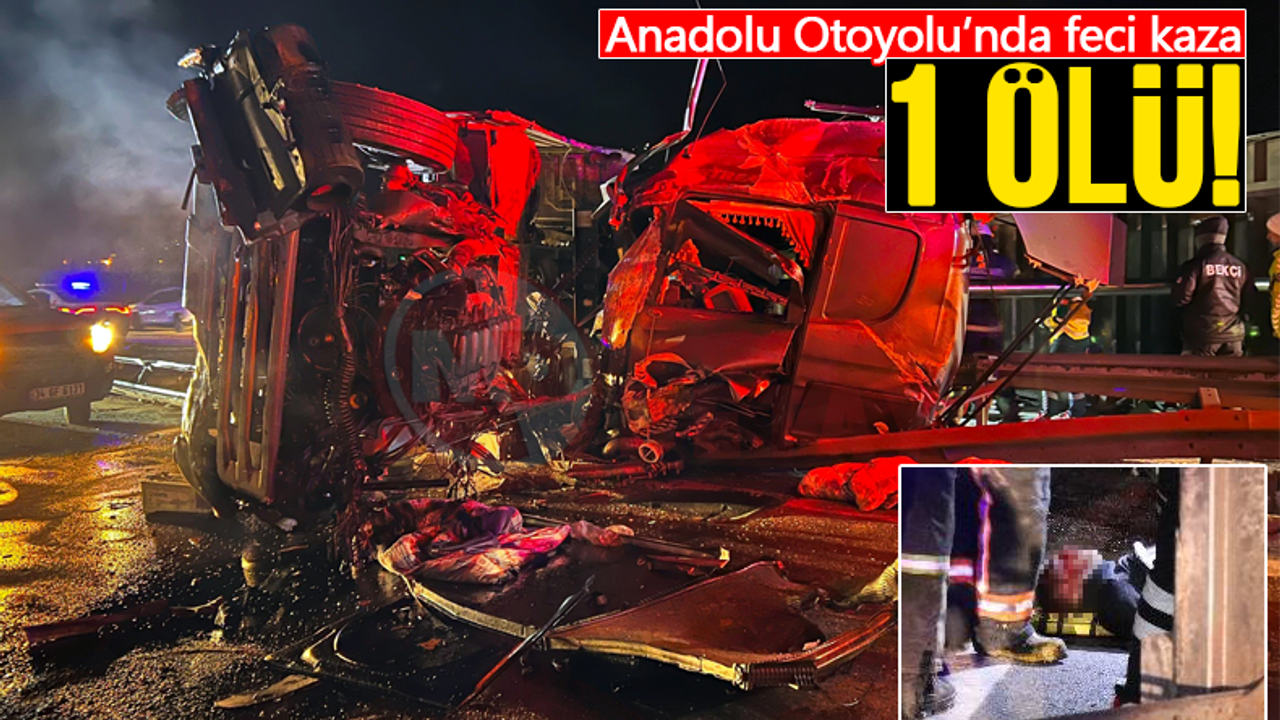 Anadolu Otoyolu’nda feci kaza: 1 ölü!