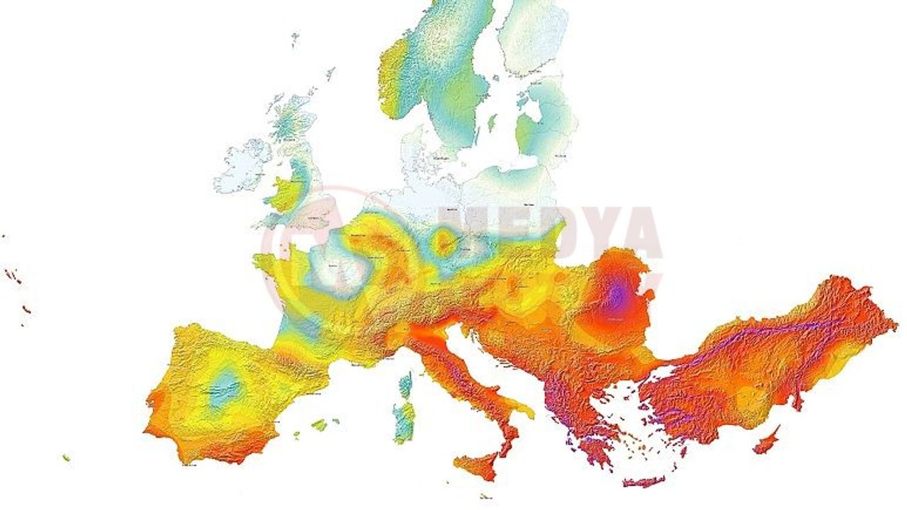 Avrupa deprem haritası yayınlandı!
