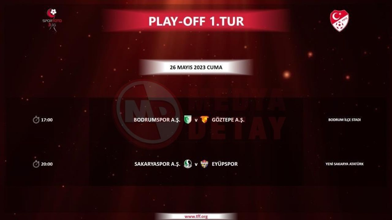 Spor Toto 1. Lig'de play-off programı belli oldu