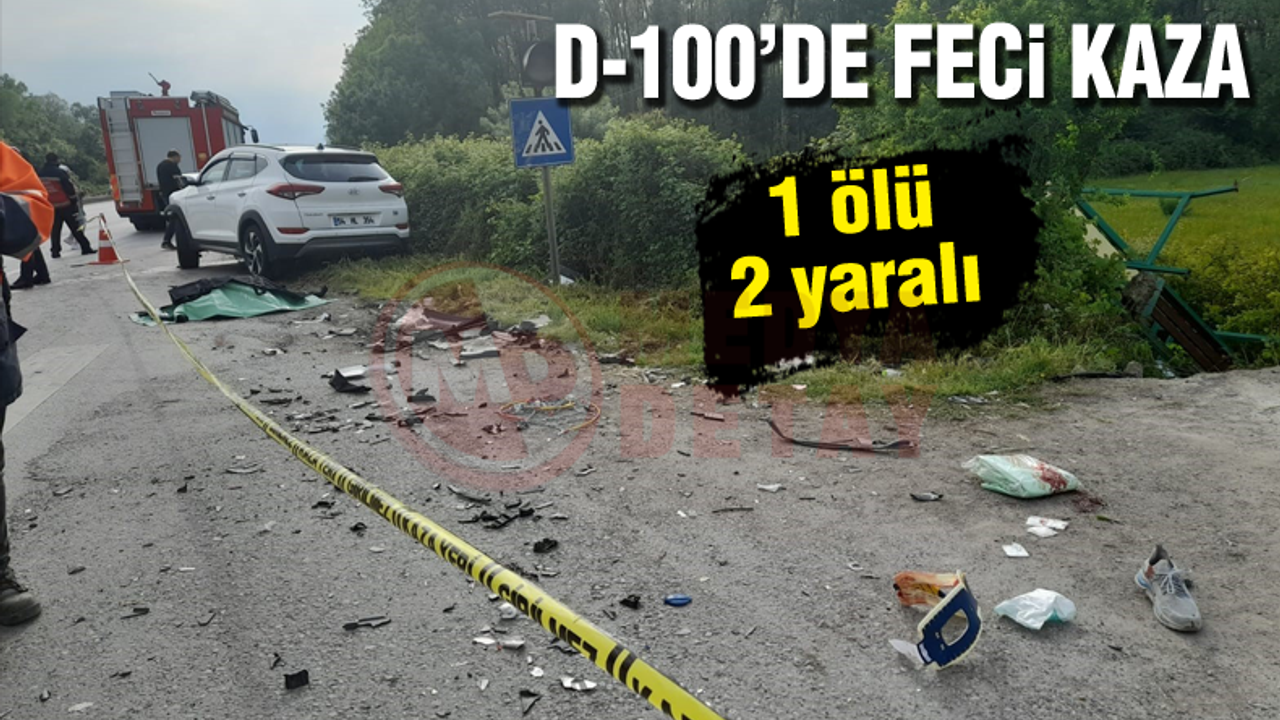 D-100’de feci kaza! 1 ölü, 2 yaralı