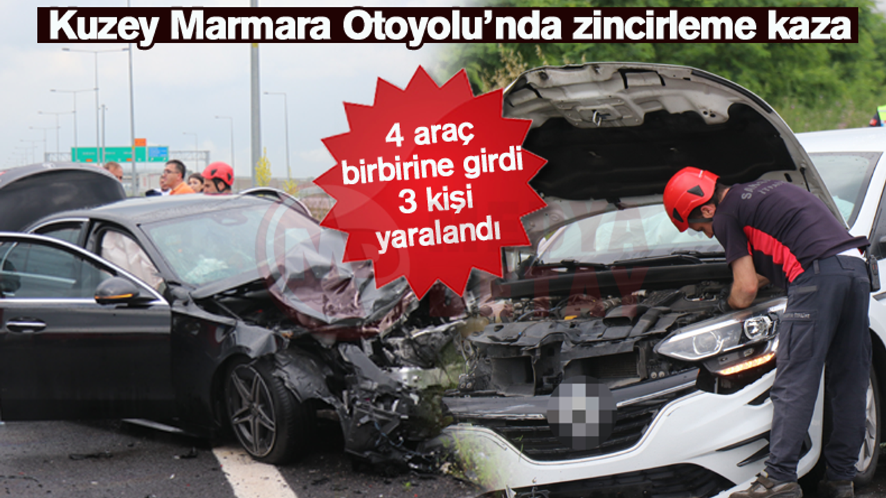 Kuzey Marmara Otoyolu’nda zincirleme kaza!