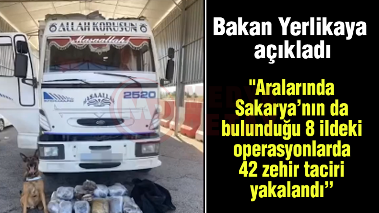 Aralarında Sakarya'nın da bulunduğu 8 ildeki operasyonlarda 42 zehir taciri yakalandı