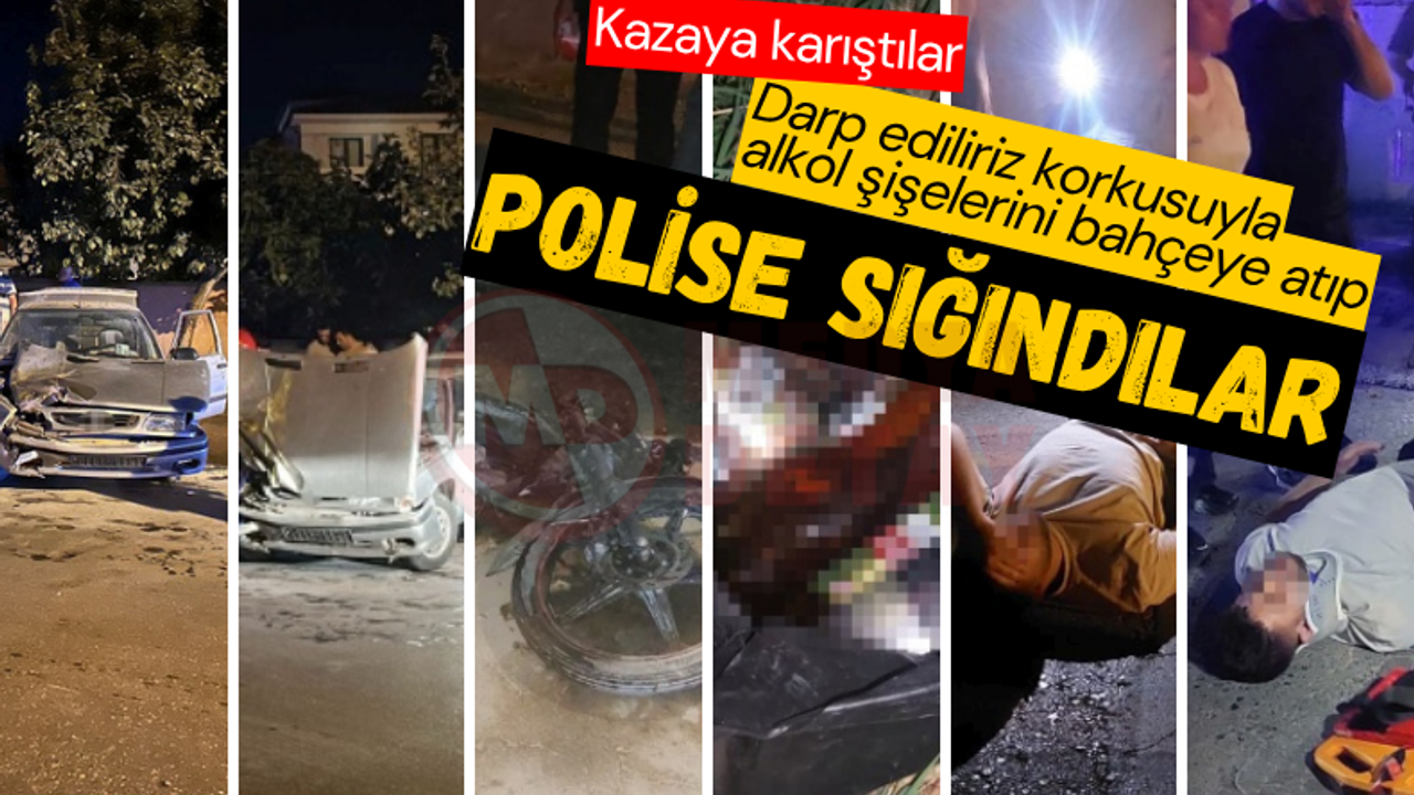 Kaza yaptılar darp edilme korkusuyla polise sığındılar!