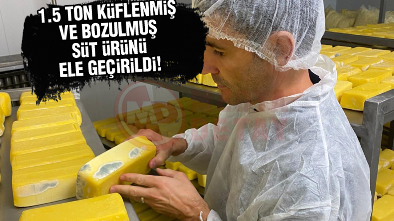 1.5 Ton küflenmiş ve bozulmuş süt ürünü ele geçirildi!