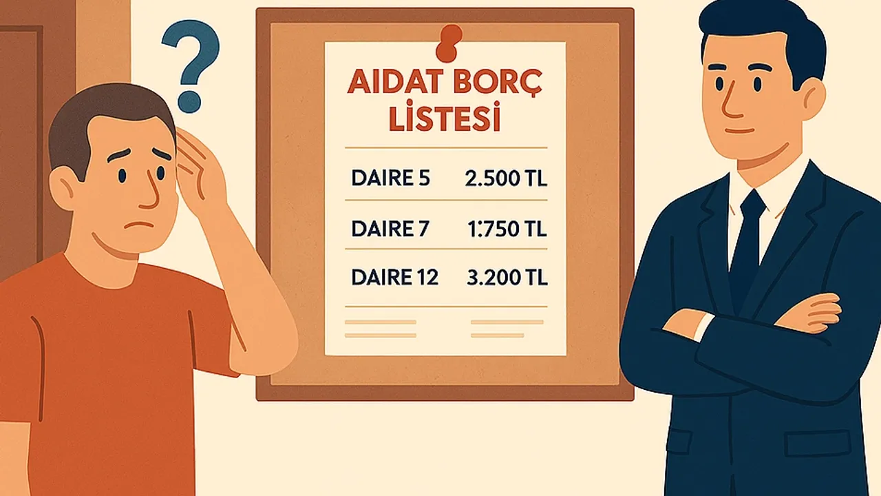 Aidat borç listesi asmak yasaklandı!