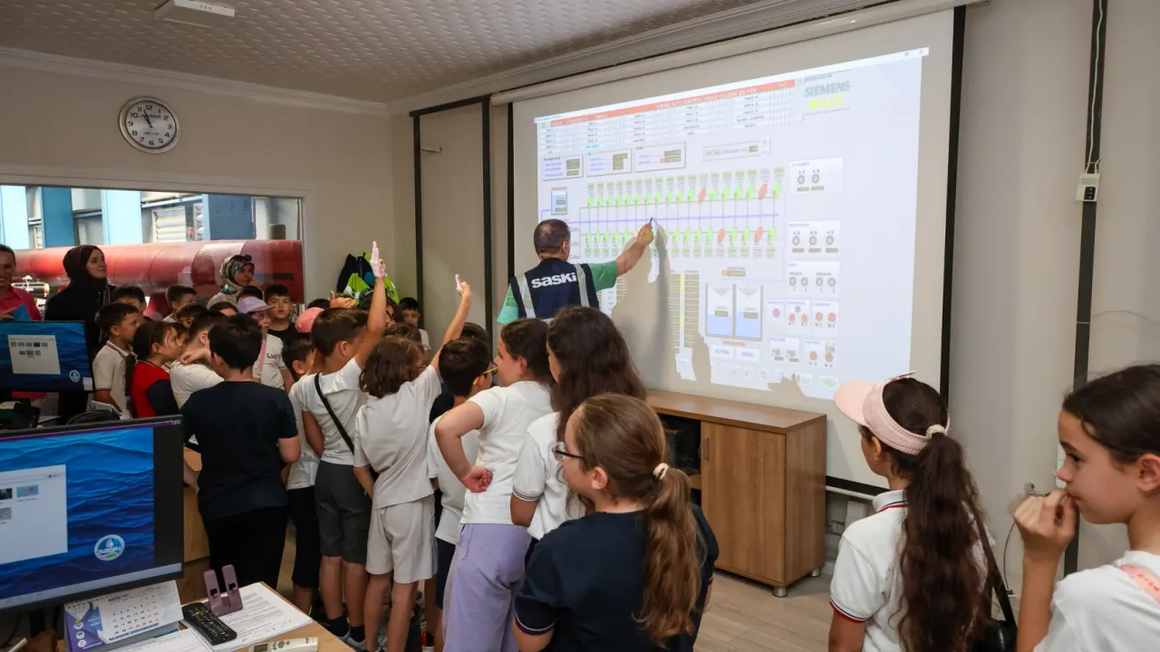 Minikler SASKİ'nin çevre dostu tesislerini keşfetti