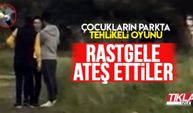 Çocukların parkta tehlikeli oyunu