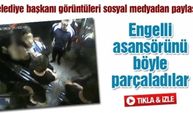 Engelli asansörünü parçaladılar