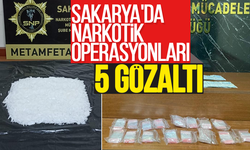 Sakarya'da narkotik operasyonları: 5 gözaltı