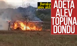 Sakarya'da yanan baraka alev topuna döndü