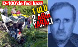 D-100’de feci kaza: 1 ölü, 2 ağır yaralı