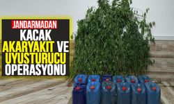 Jandarmadan kaçak akaryakıt ve uyuşturucu operasyonu