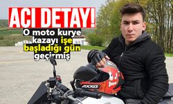 O moto kurye kazayı işe başladığı gün geçirmiş