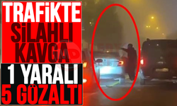 Trafikte silahlı kavga: 1 yaralı!