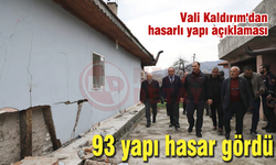Vali Kaldırım'dan hasarlı yapı açıklaması!