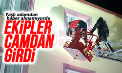 Haber alınamıyordu, polis camdan girdi!