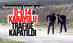 D-014 karayolu trafiğe kapatıldı!