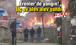 Üç ev alev alev yandı!