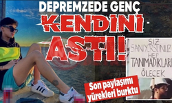 Depremzede genç Sakarya'da kendini astı