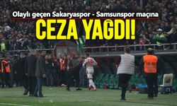 Olaylı geçen Sakaryaspor - Samsunspor maçına ceza yağdı!