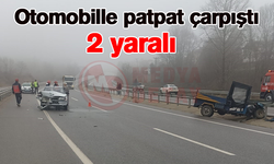 Otomobille patpat çarpıştı!  2 yaralı