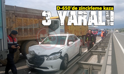 D-650'de zincirleme kaza: 3 yaralı!