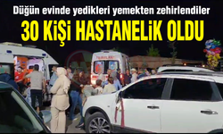 Düğün evinde yedikleri yemekten zehirlendiler!