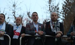 Başkan Tever, Filistin yürüyüşüne katıldı