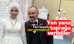 Feci kazada hayatını kaybeden çift yan yana toprağa verildi!