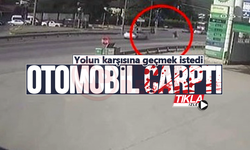 Yolun karşısına geçmek istedi otomobil çarptı