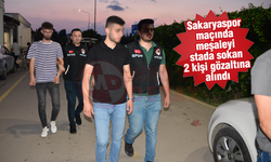 Sakaryaspor maçında meşaleyi stada sokan 2 kişi gözaltına alındı