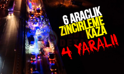 6 araçlık zincirleme kaza: 4 yaralı!