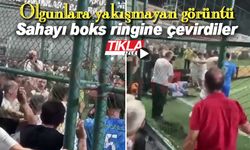 Olgunlara yakışmayan görüntü! Sahayı boks ringine çevirdiler