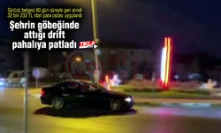 Şehrin göbeğinde attığı drift pahalıya patladı