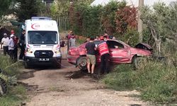 Yoldan çıkan araç fidanlığa uçtu: 1 yaralı