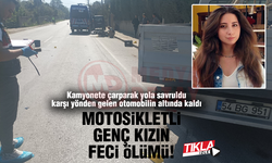 Motosikletli genç kızın feci ölümü!