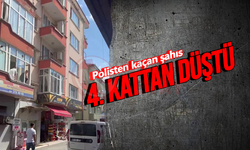 Polisten kaçan şahıs 4. kattan düştü