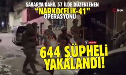 Sakarya dahil 57 ilde düzenlenen “Narkoçelik-41” operasyonu