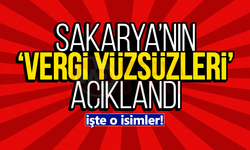 Sakarya'da en çok vergi borcu olanlar ifşa edildi!