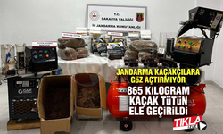 865 Kilogram kaçak tütün ele geçirildi