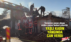 Yaşlı kadın yangında can verdi