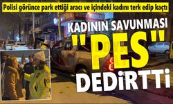 Polisi görünce park ettiği aracı ve içindeki kadını terk edip kaçtı