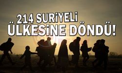 214 Suriyeli  ülkesine döndü!