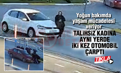 Talihsiz kadına aynı yerde iki kez otomobil çarptı!